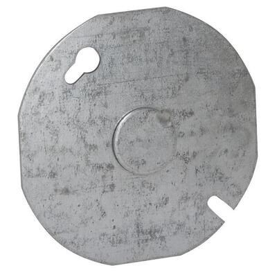 Raco Orbit 3RBCK 3-1/2&quot; Octagonal Steel Electric Box Cover w/1/2&quot; K/O