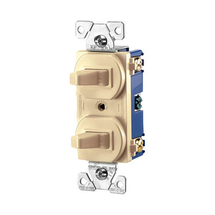 Ivory 1-Gang Double Switch
