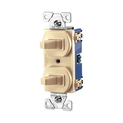 Eaton 271V-Box Ivory 1-Gang Double Switch