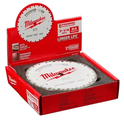 Milwaukee 7-1/4&quot; 24T Framing Circular Saw Blade