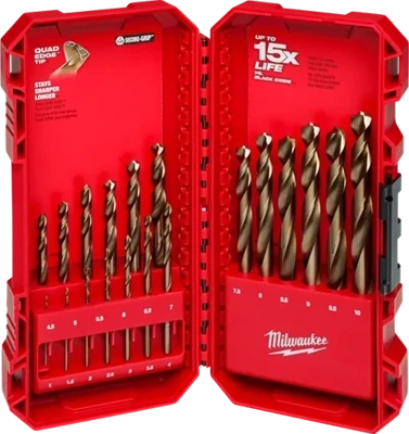 Milwaukee RED HELIX™ Cobalt Metric Drill Bit Set – 19PC