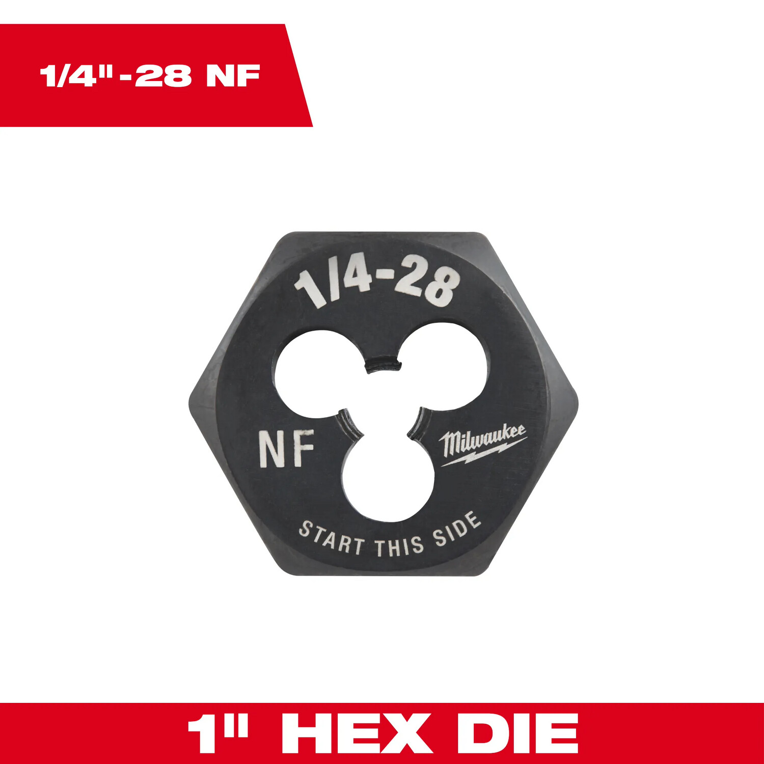Milwaukee 1/4-28 NF Hex Die