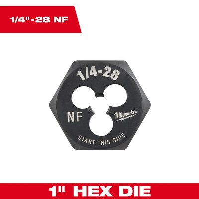 Milwaukee 1/4-28 NF Hex Die