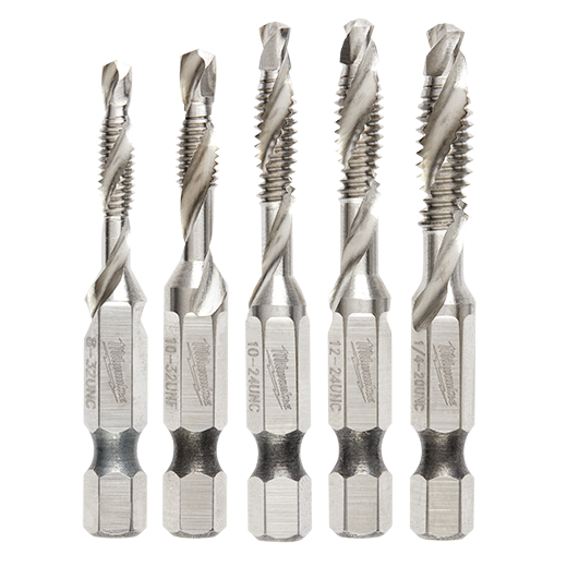 Milwaukee Shockwave 5Pc SAE Impact Drill Tap Set
