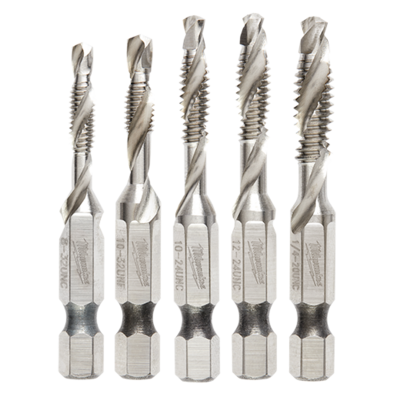 Milwaukee Shockwave 5Pc SAE Impact Drill Tap Set