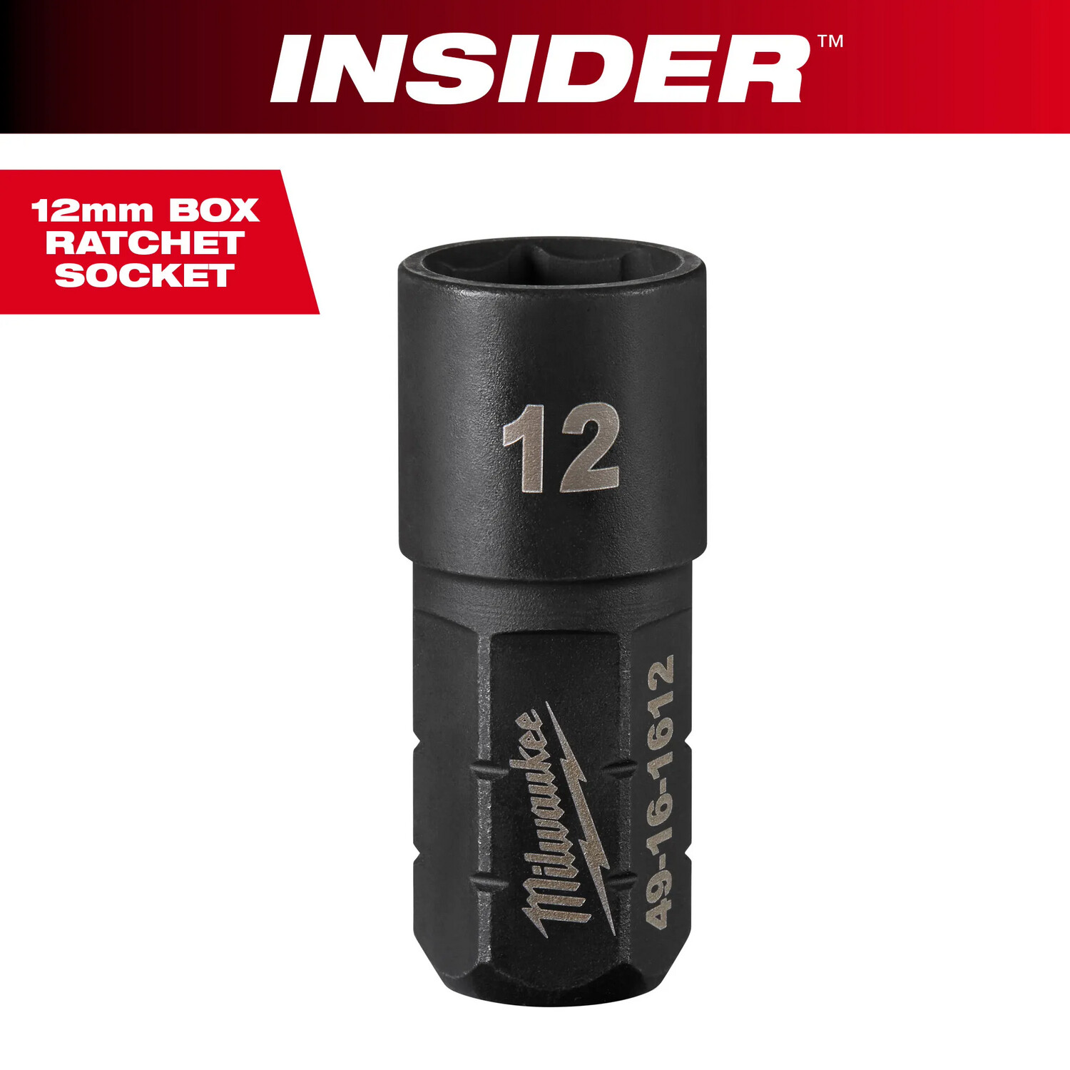 Milwaukee INSIDER™ Box Ratchet Metric Socket, 12mm