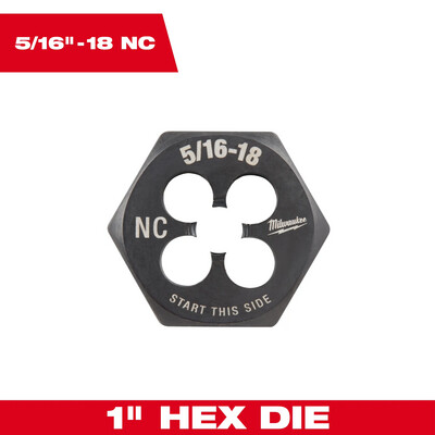 Milwaukee 5/16&quot;-18 NC Hex Die