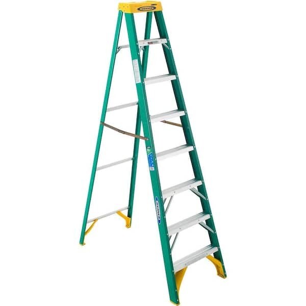 Werner 5908 Fiberglass Stepladder, 8Ft Type II(225lb)