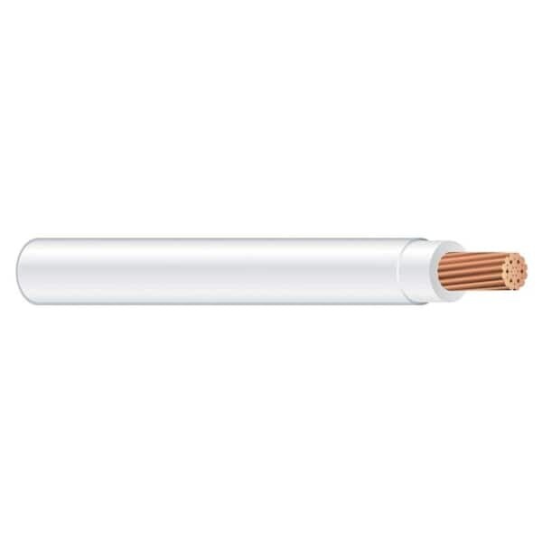 Southwire 3/0WH-STR White Single Building Wire, 3/0Blk-Str, THHN 225Amp