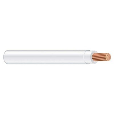 Southwire 3/0WH-STR White Single Building Wire, 3/0Blk-Str, THHN 225Amp