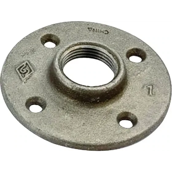 ProSource 27-3/4B Black Steel Floor Flange, 3/4&quot;
