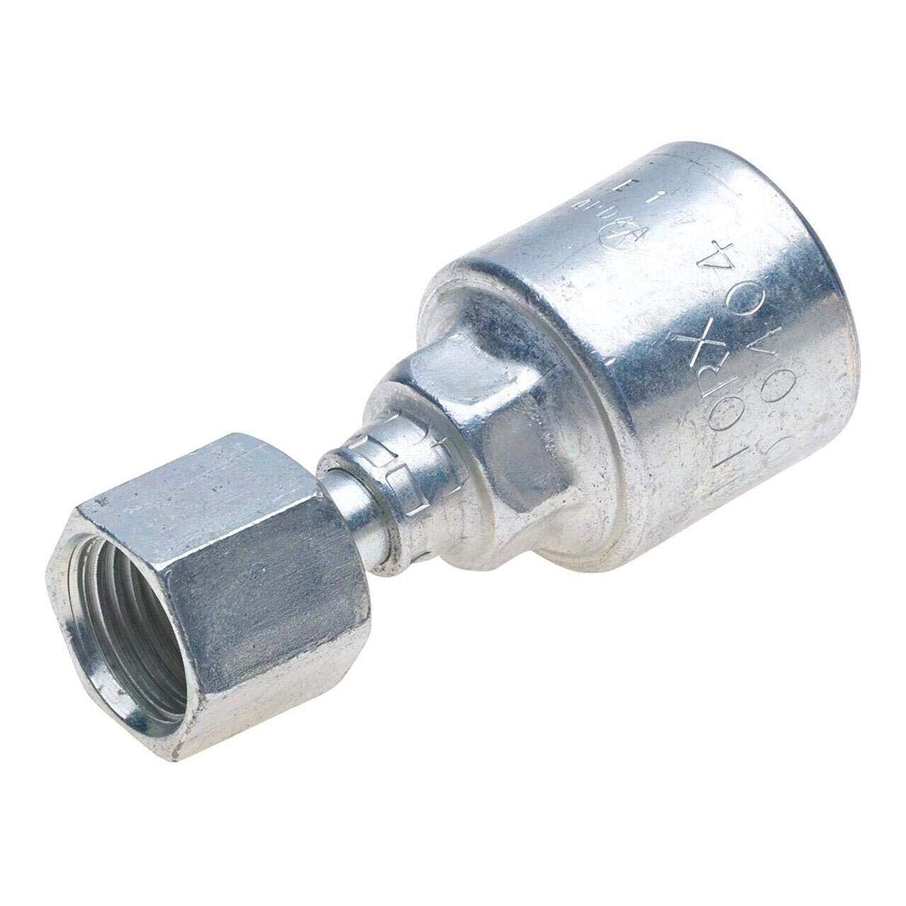 Hydraulic Fitting, 1/4&quot;X1/4&quot; Female Flat Face O-Ring