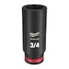 MILWAUKEE SHOCKWAVE™ Impact Duty 3/8&quot; Deep Well Socket 3/4&quot;