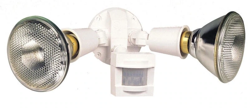 Heath Zenith HZ-5408-WH White 2-Lamp Incand. Motion Security Light