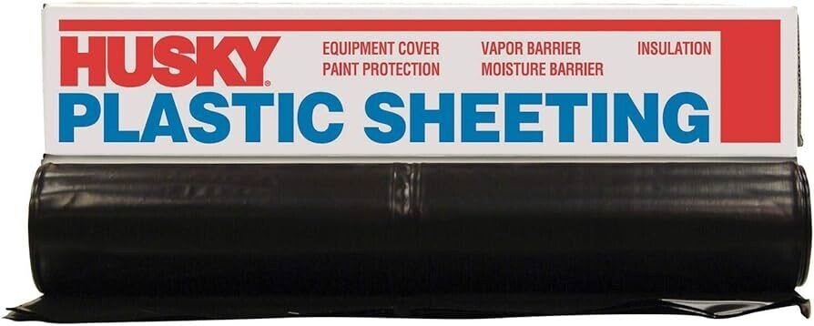 Orgill Poly 6X24-B Black Plastic Sheeting, 24&#39;X100&#39; 6-MIL