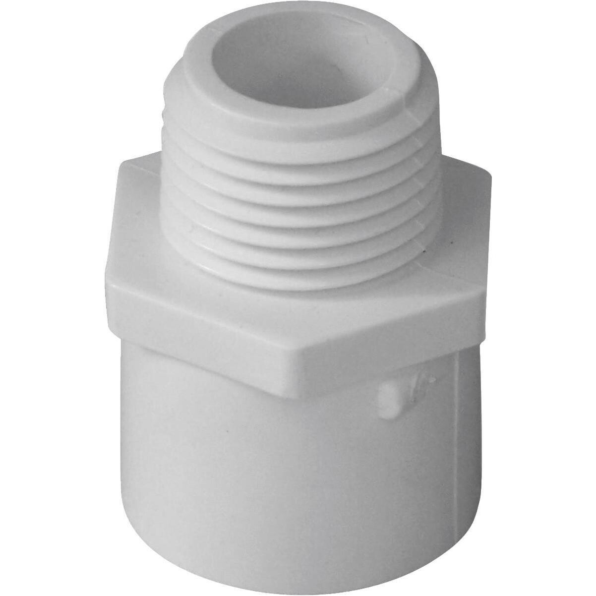 LASCO 436005BC PVC Sch40 Male Adaptor, 1/2&quot;