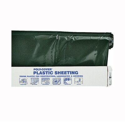 Orgill Poly 6X16-B Black Plastic Sheeting, 16&#39;X100Ft 6-MIL