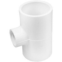 LASCO 401210BC Sch40 PVC Reducer Tee, 1-1/2&quot;X1-1/2&quot;X3/4&quot; Slip