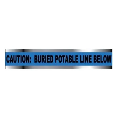 Underground Detectable Potable Water Line Tape, 2&quot;X1000&#39;