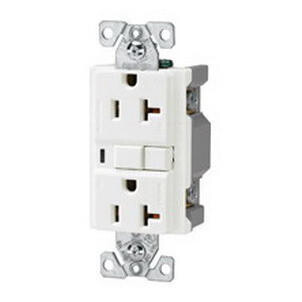 Eaton SGF15W White Duplex GFCI Receptacle, 15A 125V