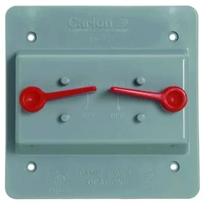Carlon E9G2SSNR Wet Location 2-Gang Switch Cover