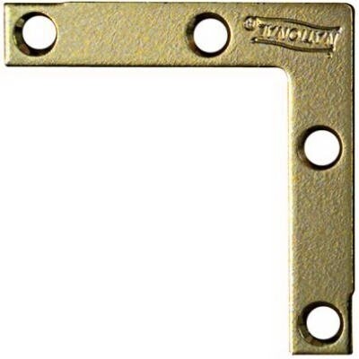 National Hardware N190-876 Corner Brace, 2&quot;X3/8&quot; Brass