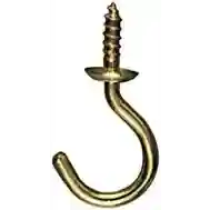 National Hardware N119-644 Solid Brass Cup Hook, 3/4"  5Pk