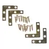 National Hardware N190-868 Corner Brace, 1-1/2&quot;X3/8&quot; Brass