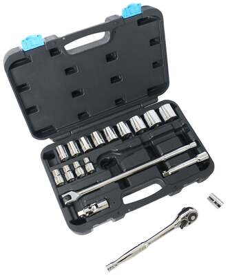Vulcan TS1019-M  SAE Socket Set, 19Pc 1/2&quot;Dr