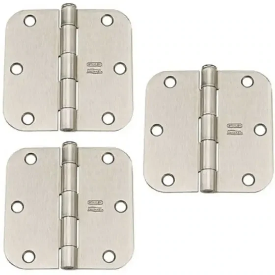 National Hardware N830-328 Satin Nckl Door Hinges, 3-1/2&quot;