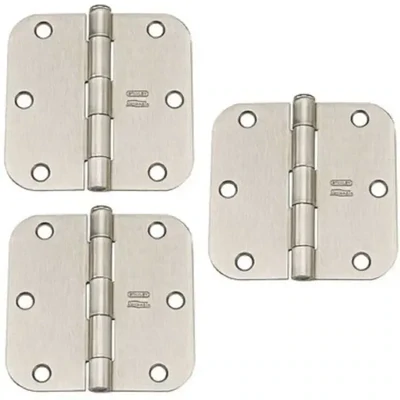 National Hardware N830-328 Satin Nckl Door Hinges, 3-1/2&quot;