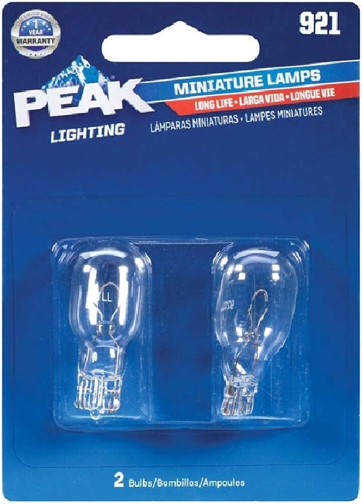 PEAK 921LL-BP Auto Mini Bulbs, 2Pk