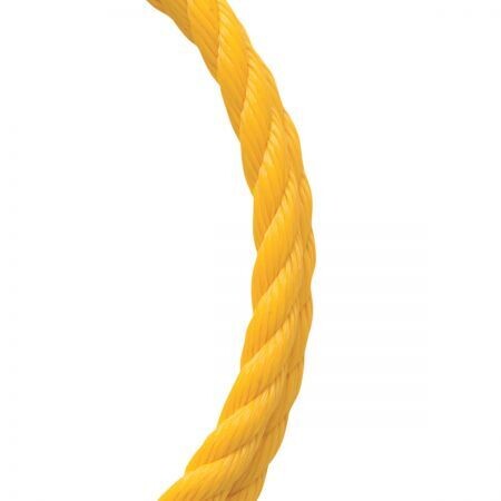 Yellow Poly Twisted Rope, 3/8&quot;