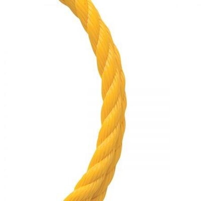 Yellow Poly Twisted Rope, 3/8&quot;