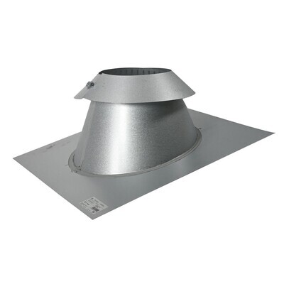 Roof Flange w/Storm Collar, 6&quot; SS 4-6 Pitch