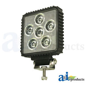 Square Led Work Lamp, 4-1/4&quot;, Flood Pattern, 1440Lm