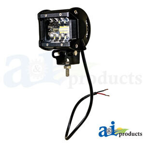 Square Led Work Lamp, 3-3/4&quot;, Spot Pattern, 1400Lm