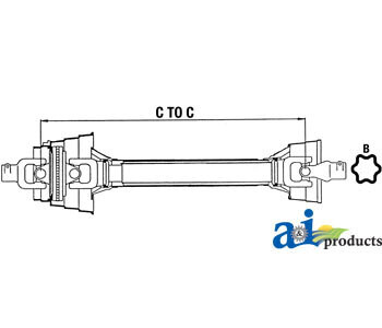 Walterscheid 2580 CV Complete Pto Shaft Assy, 58&quot;