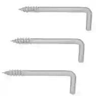 National Hardware N120-337 Square Bend Screw Hooks, #106  3Pk