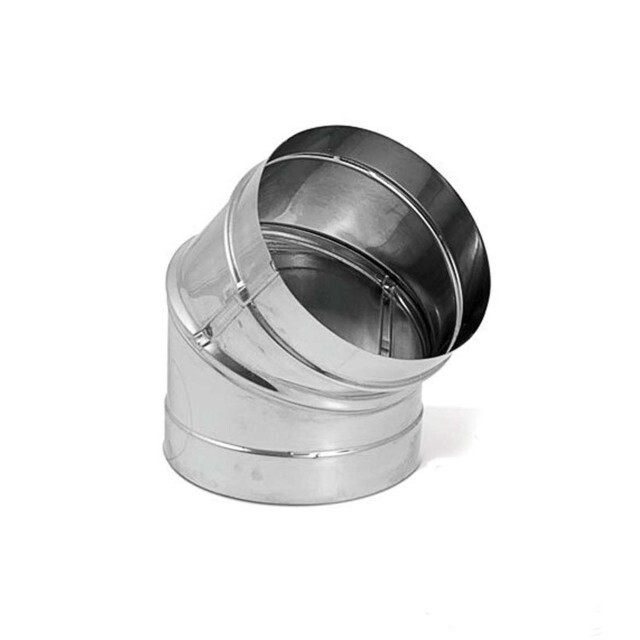 Stainless Steel Stove Pipe Ell, 6&quot; X 45Deg.