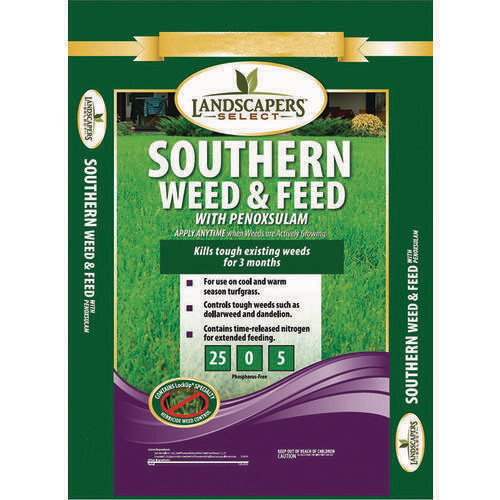 Landscaper&#39;s Select 902731 Southern Weed &amp; Feed, 25-0-5 N-P-K Ratio, 34Lb