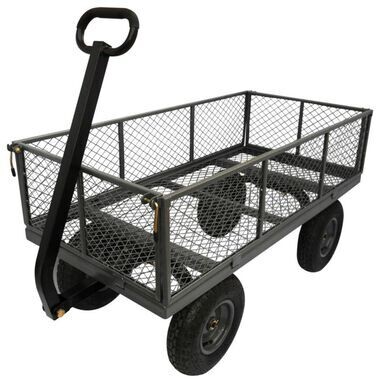 Landscaper&#39;s Select TC4205EG Steel Express Wagon w/Fold Down Sides, 1200Lb Capacity