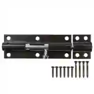 National Hardware N152-126 Pad-Lock Barrel Bolt, 6&quot; Black