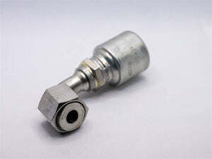 Hydraulic Fitting, 1/2&quot;X5/8&quot; Female Flat Face O-Ring 90Deg