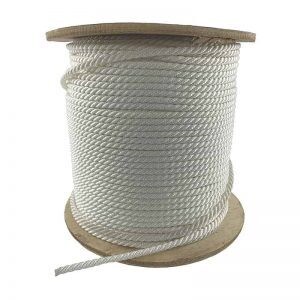 White Nylon Twisted Rope, 1/4&quot;