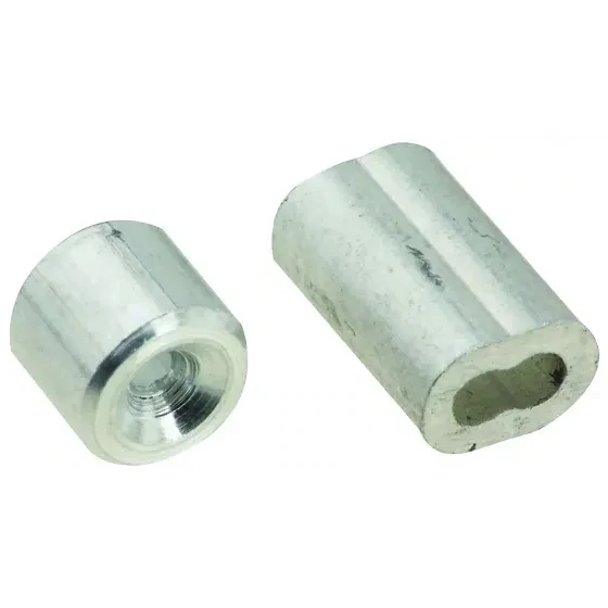 National N830-355 Aluminum Cable Ferrule/Stop, 1/4&quot; 2Pk