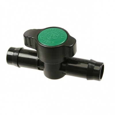 Poly Barbed Ball Valve, 1/2&quot;