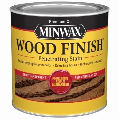 Minwax 222504444 Red Mahogany Wood Stain, 1/2Pt
