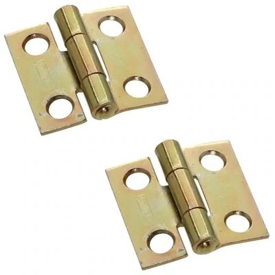 National Hardware N145-946 Narrow Hinges, 1&quot; Brass