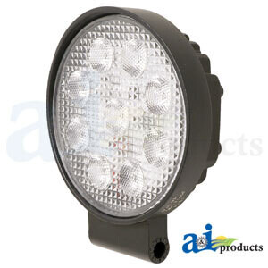 Round Led Work Lamp, 4-1/2&quot;, Flood Pattern, 2160Lm